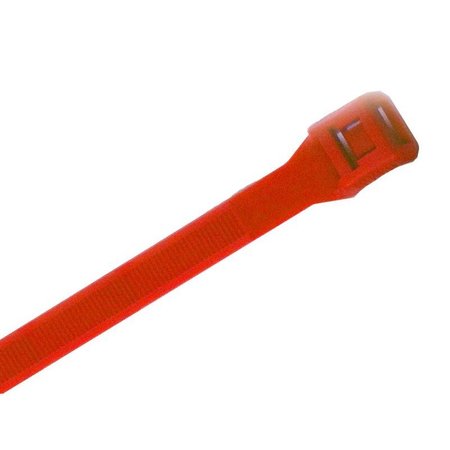 Kable Kontrol Low Profile Zip Ties - 14" Long - 120 Lbs Tensile Strength - 100 pc Pack - Brilliant Red CTIL7295-BRILLIANT RED
